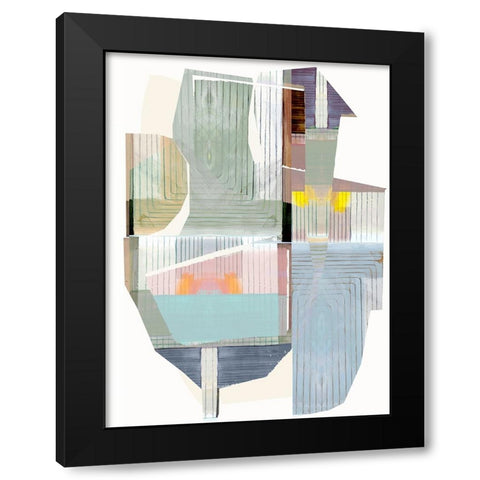 Bright Romance I Black Modern Wood Framed Art Print with Double Matting by Cartissi