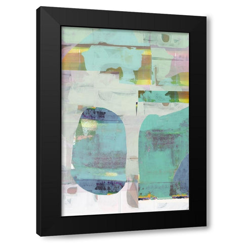 Electric Love II Black Modern Wood Framed Art Print by Cartissi