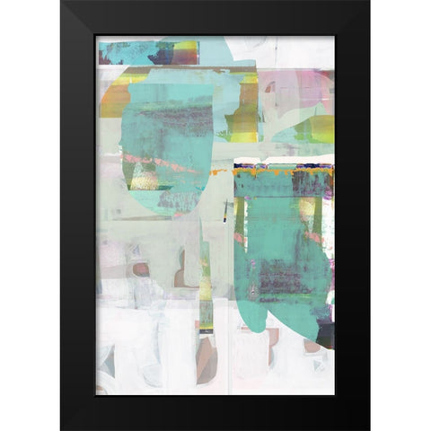 Electric Love III Black Modern Wood Framed Art Print by Cartissi
