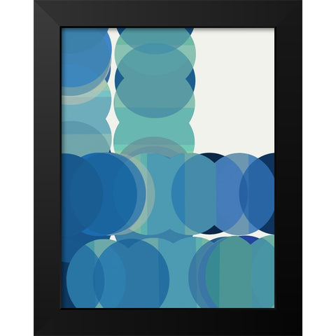 Repeat Dot Repeat I Black Modern Wood Framed Art Print by Cartissi