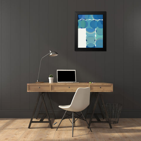 Repeat Dot Repeat II Black Modern Wood Framed Art Print by Cartissi