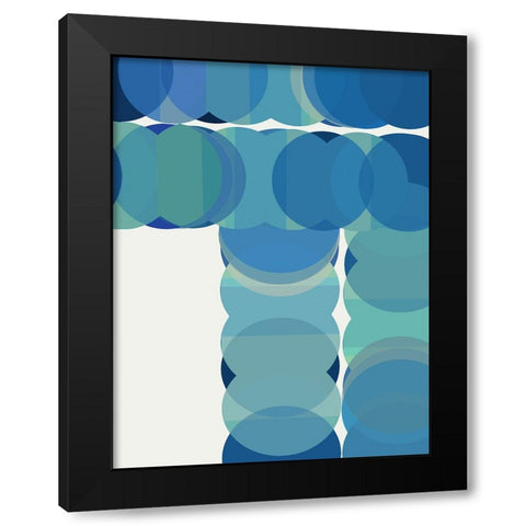 Repeat Dot Repeat II Black Modern Wood Framed Art Print with Double Matting by Cartissi