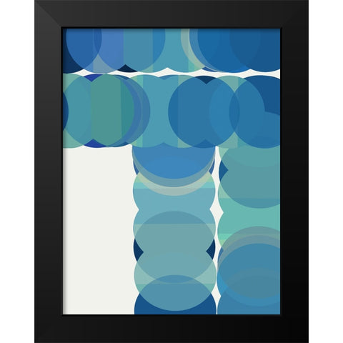 Repeat Dot Repeat II Black Modern Wood Framed Art Print by Cartissi