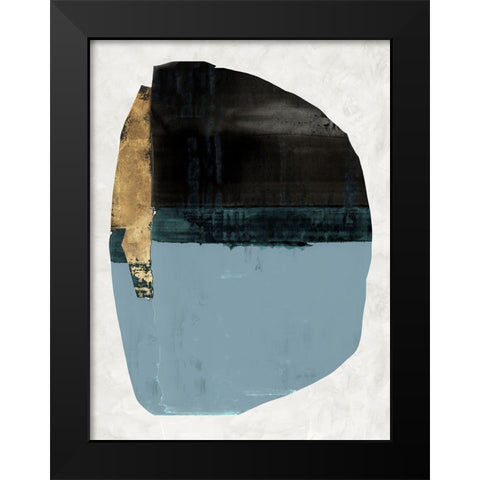 Golden Blob I Black Modern Wood Framed Art Print by Cartissi