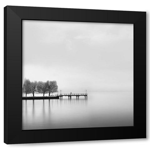 Digalekis - Pier with Trees II Black Modern Wood Framed Art Print by 1x