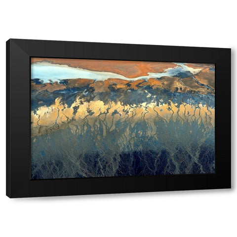 California Aerial Black Modern Wood Framed Art Print by Ghirardini