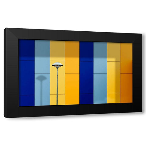 Urban Colors Black Modern Wood Framed Art Print with Double Matting by Novillo