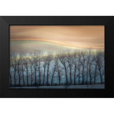 Boguszak - Winter Alley Black Modern Wood Framed Art Print by 1x