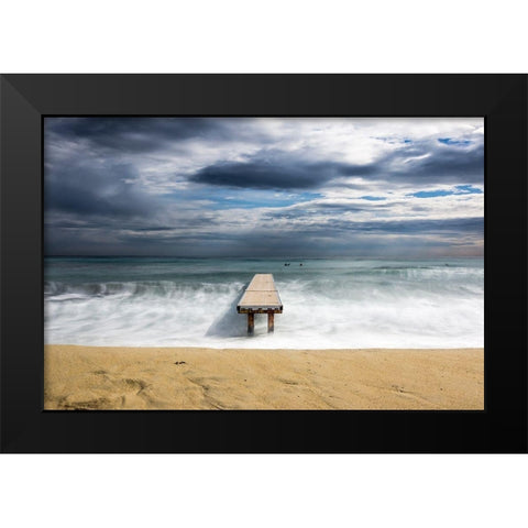 Panpelone Black Modern Wood Framed Art Print by Viretti