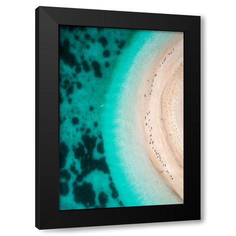 Hot Summer Black Modern Wood Framed Art Print with Double Matting by AlnomasÂ 