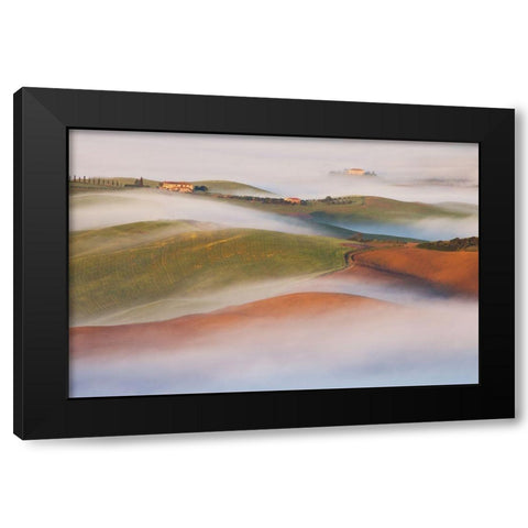 Fading Away Black Modern Wood Framed Art Print with Double Matting by Svoboda