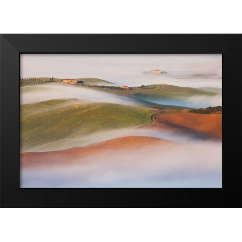 Fading Away Black Modern Wood Framed Art Print by Svoboda