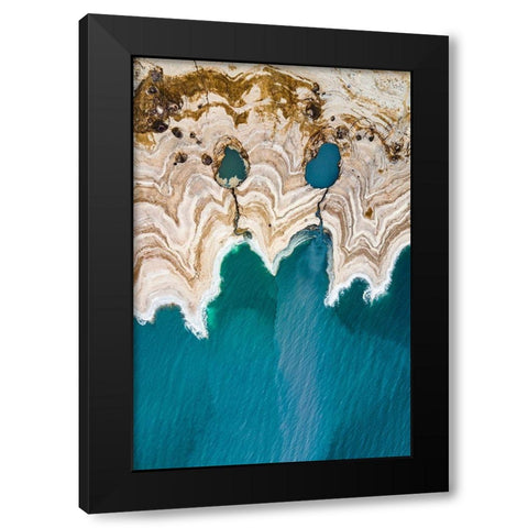 Stein - Face of the Earth Black Modern Wood Framed Art Print with Double Matting by 1x