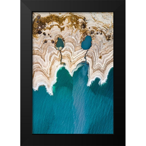 Stein - Face of the Earth Black Modern Wood Framed Art Print by 1x