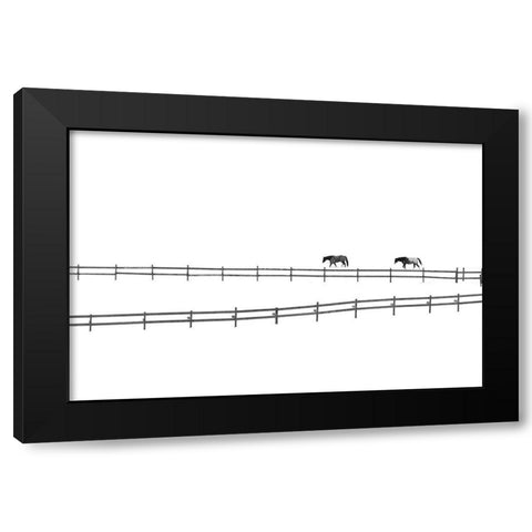 Huang - Untitled Black Modern Wood Framed Art Print by 1x