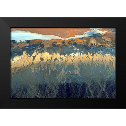 California Aerial Black Modern Wood Framed Art Print by Ghirardini