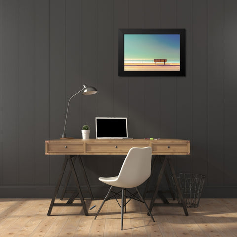 The Bench Black Modern Wood Framed Art Print by Bratkovic