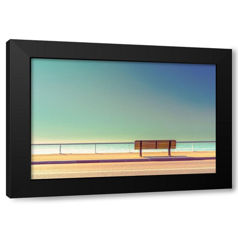 The Bench Black Modern Wood Framed Art Print with Double Matting by Bratkovic