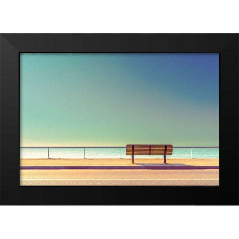 The Bench Black Modern Wood Framed Art Print by Bratkovic