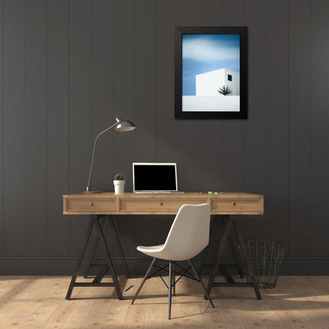 Palm tree Black Modern Wood Framed Art Print by Wasinger