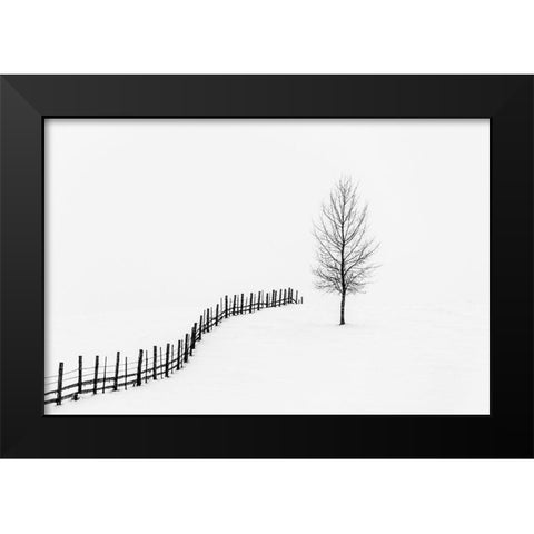 Silence  Black Modern Wood Framed Art Print by Lucian, Dorin