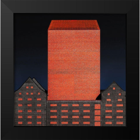 Sealed Black Modern Wood Framed Art Print by Hawerkamp