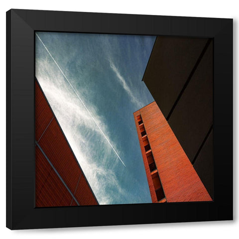 Look up Barcelona Black Modern Wood Framed Art Print with Double Matting by Schuster