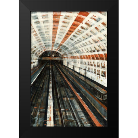 Metro Black Modern Wood Framed Art Print by Droug, Anya