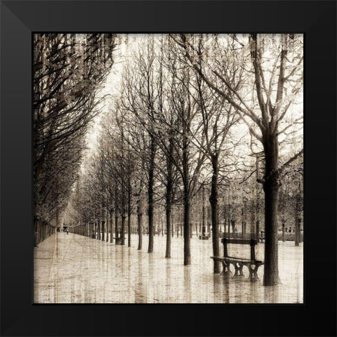 Blurred Visions I Black Modern Wood Framed Art Print by YK Studios