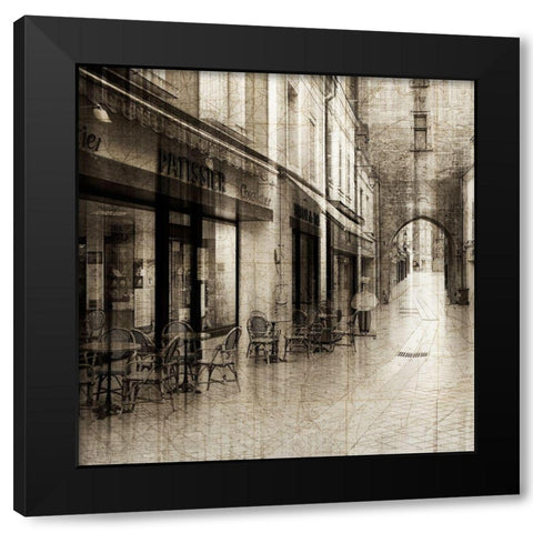 Blurred Visions II Black Modern Wood Framed Art Print by YK Studios