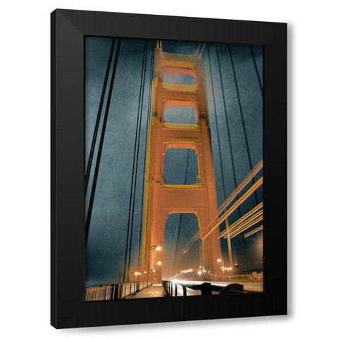 The Golden Gate Bridge I Black Modern Wood Framed Art Print by YK Studios