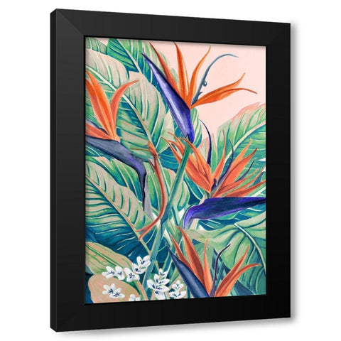 Joyful Paradise  Black Modern Wood Framed Art Print with Double Matting by Earle, Cathy