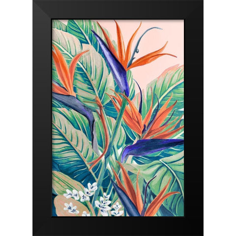 Joyful Paradise  Black Modern Wood Framed Art Print by Earle, Cathy