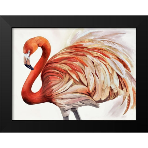 Majestic Flamingo  Black Modern Wood Framed Art Print by Earle, Cathy