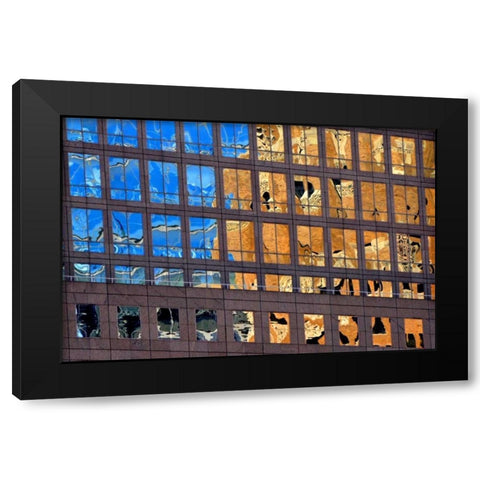 Lion In Water Black Modern Wood Framed Art Print with Double Matting by Zimbalist, David