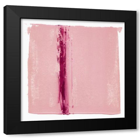 Pink Streak  Black Modern Wood Framed Art Print by Aryai, Sia