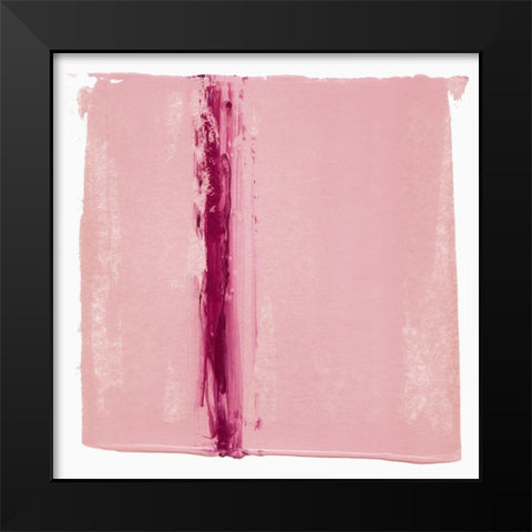 Pink Streak  Black Modern Wood Framed Art Print by Aryai, Sia
