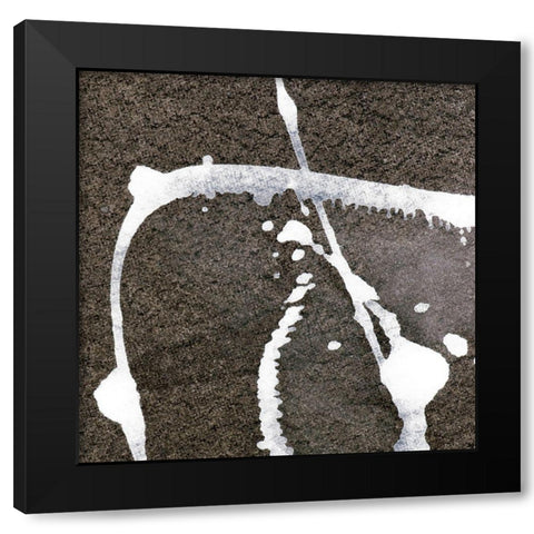 Splatter I  Black Modern Wood Framed Art Print by Aryai, Sia