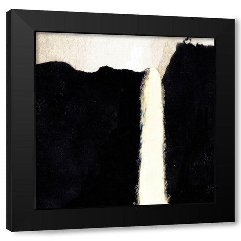 Ink Cliff I  Black Modern Wood Framed Art Print with Double Matting by Aryai, Sia