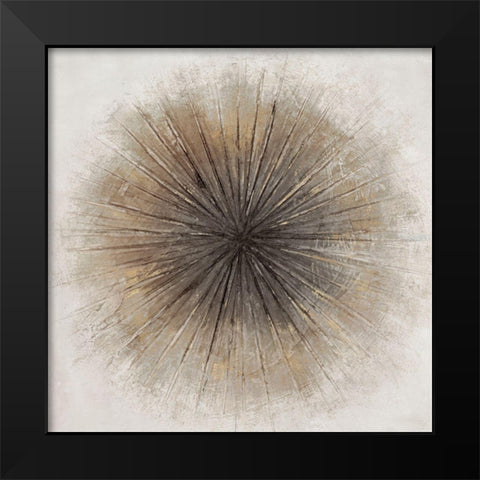 Golden Sphere I  Black Modern Wood Framed Art Print by Hazel J
