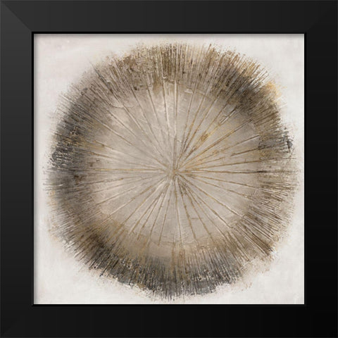 Golden Sphere II Black Modern Wood Framed Art Print by Hazel J