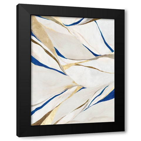 Metalics I  Black Modern Wood Framed Art Print with Double Matting by Hazel J