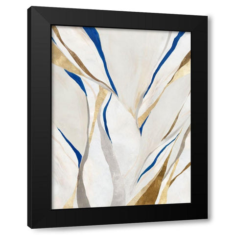 Metalics II Black Modern Wood Framed Art Print with Double Matting by Hazel J