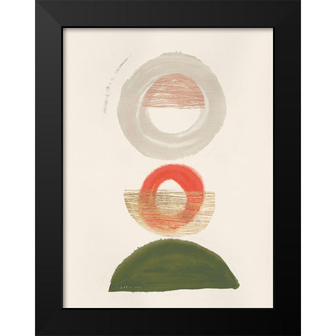 Crescent Lunar I  Black Modern Wood Framed Art Print by Hazel J