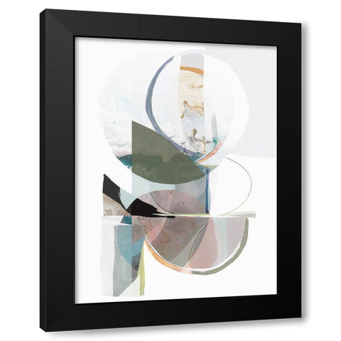 Vertex II  Black Modern Wood Framed Art Print with Double Matting by Hazel J