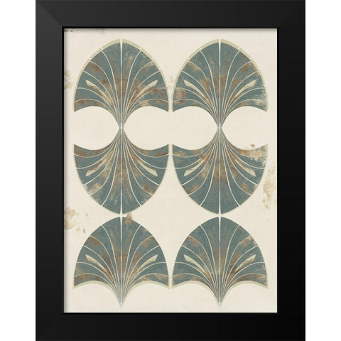 Art Deco Fan II  Black Modern Wood Framed Art Print by Hazel J
