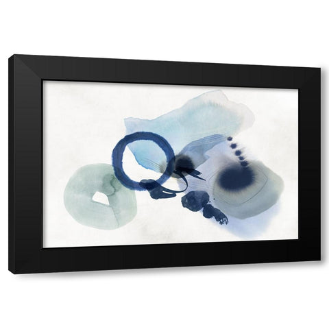 Blue Cosmos I Black Modern Wood Framed Art Print by Hazel J
