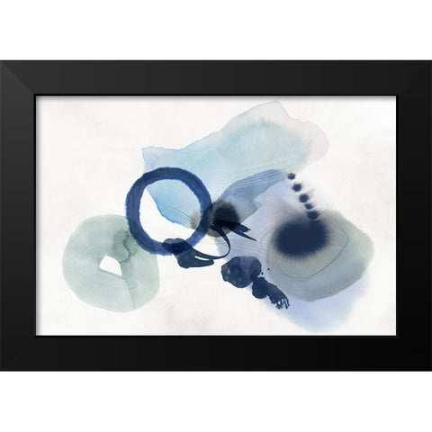 Blue Cosmos I Black Modern Wood Framed Art Print by Hazel J