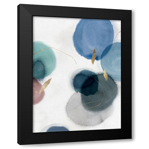 Soft Blue III Black Modern Wood Framed Art Print by Hazel J