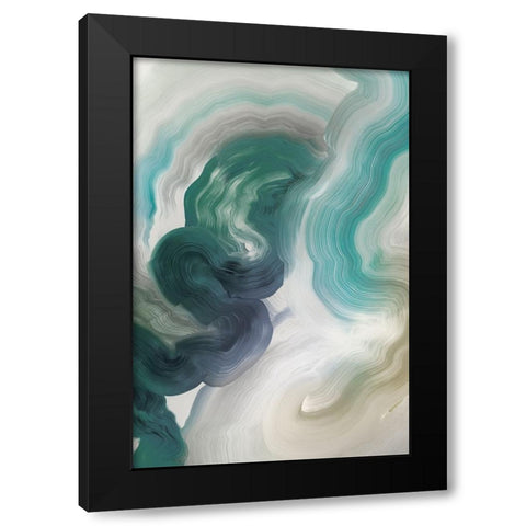 Harmonious Hues II Black Modern Wood Framed Art Print with Double Matting by Hazel J